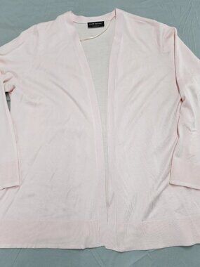 Lane Bryant Plus Size 22/24 Pink Cardigan Sweater Open Front Knit Long Sleeve